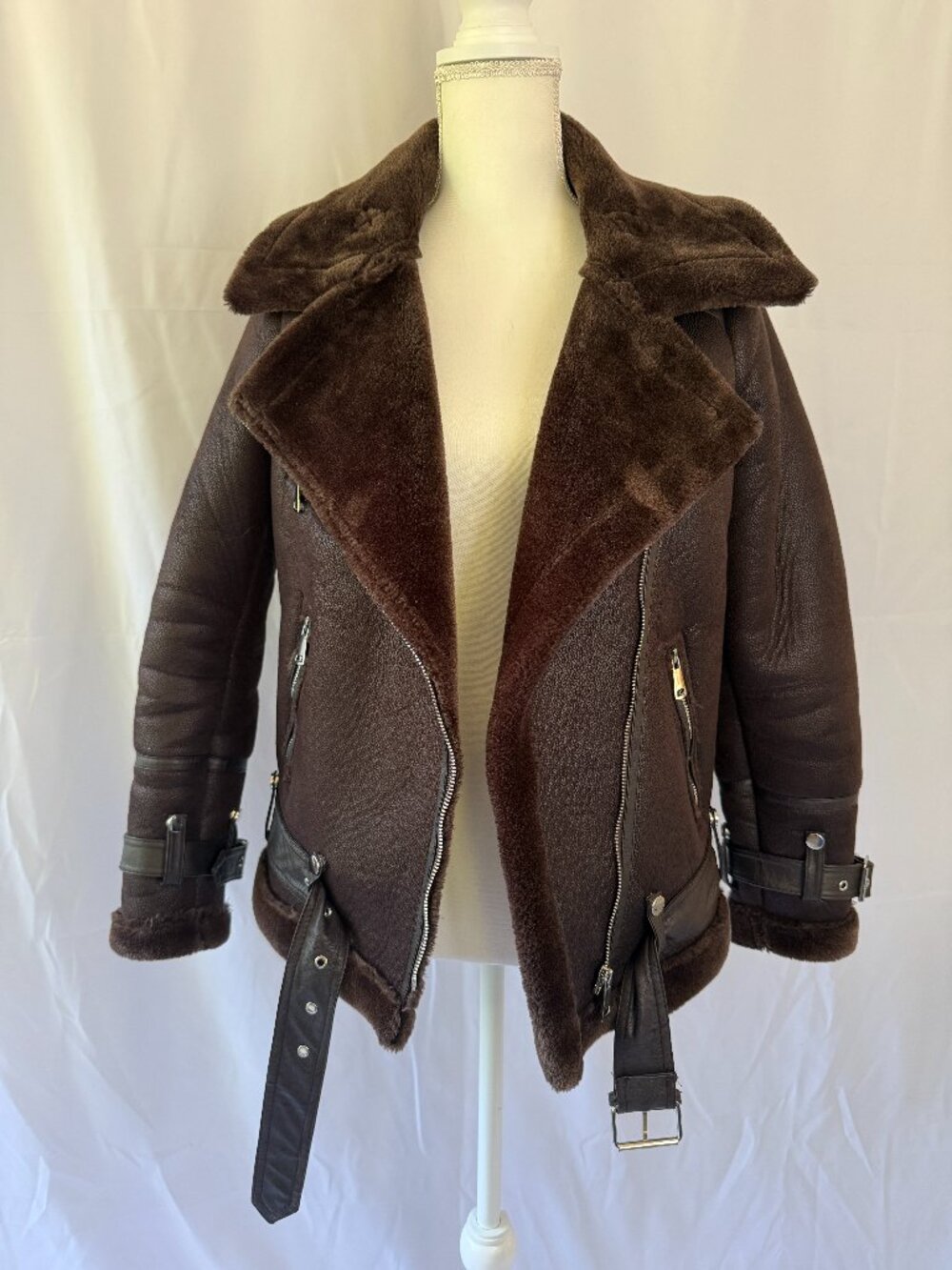 Faux Shearling Bomber Jacket